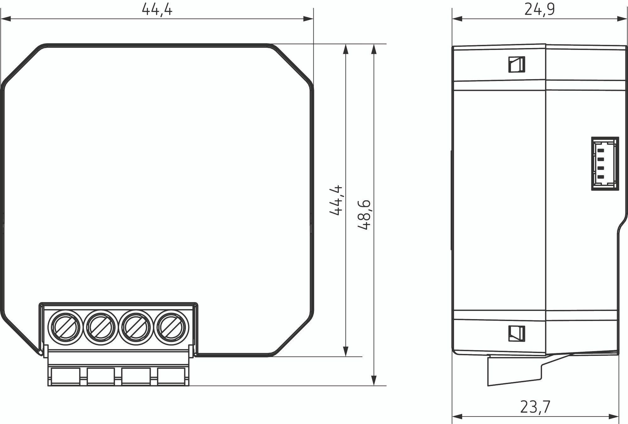 Theben 4961614 TU 4 S RF KNX Funk-Tasterschnittstelle 4-fach UP, KNX Data Secure