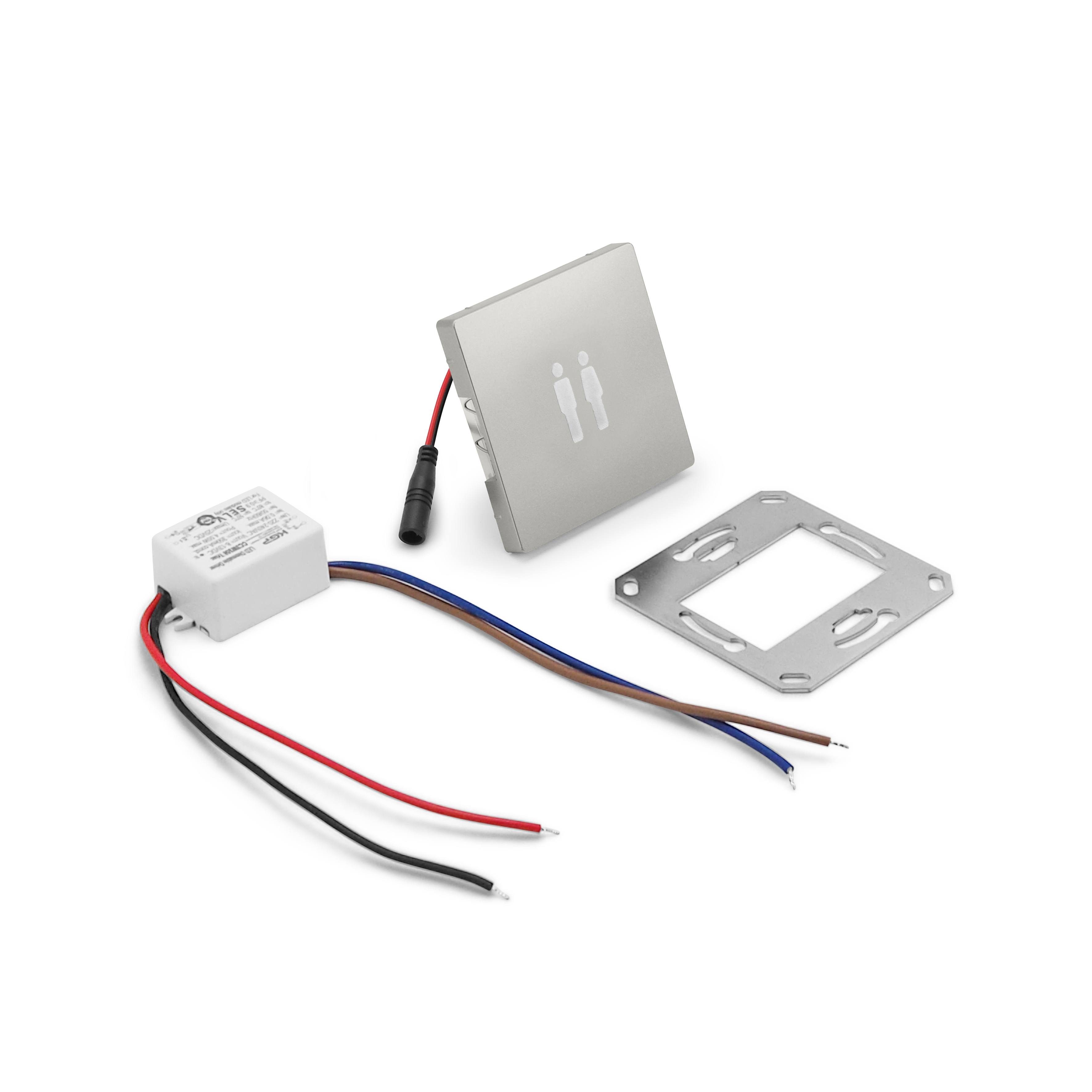 qles SYL6036 Symbollicht, für Merten D-Life, beleuchtet/LED/RGB, Edelstahl, lackiert, IP44