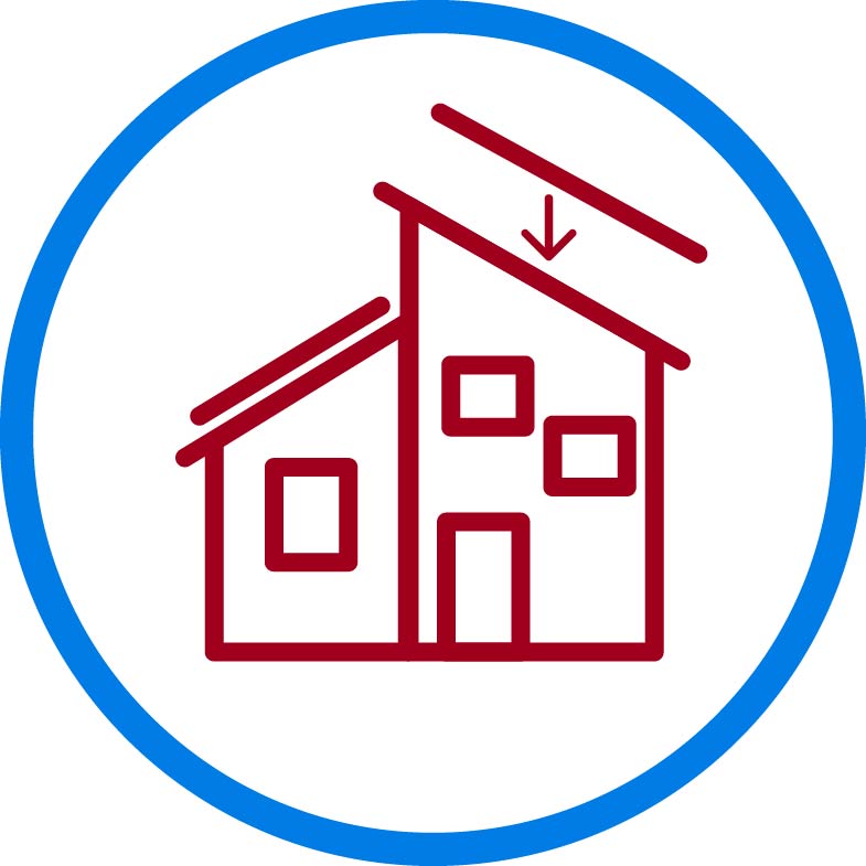 Vorhaben umsetzen Icon Haus mit Solarmodulen auf dem Dach