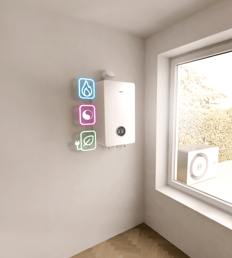 Bosch Thermotechnik CSH5800iG 15 P 23 Hybridheizung, 16,7kW, wandhängend, mit Touch-Bedienfeld