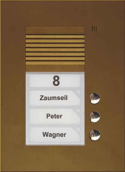 TCS PUK03/1-EB PUK Außenstation Sprechanlage Unterputz für 3 WE