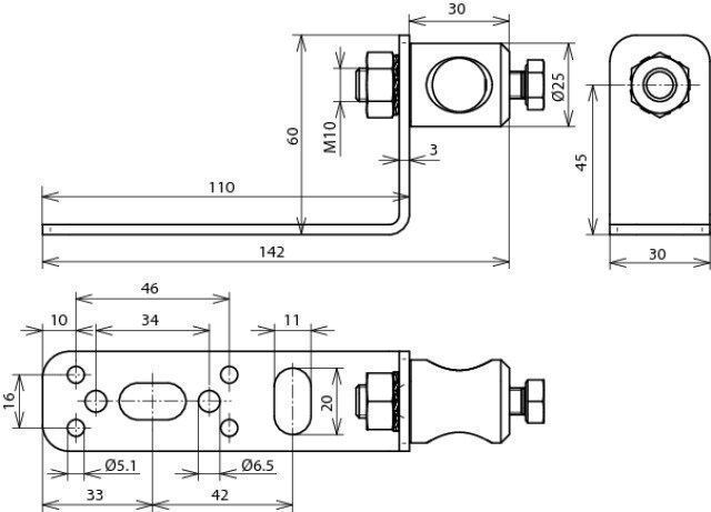Dehn 106 311 DEHNiso Befestigungswinkel 90°