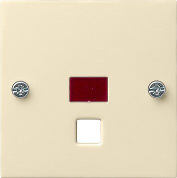 Gira 063801 Abdeckung Kontrollfenster gro脽 Zugschalter/-taster, System 55, cremewei脽 gl盲nzend