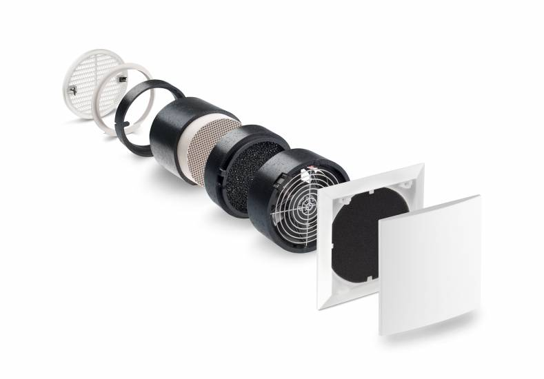 Lunos 039993 Einschub e² für Wohnungslüftung mit Wärmerückgewinnung, 160er Serie, inkl. Speicherelement, Wärmedämmung, G3 Filter, ec-Reversier-Motor