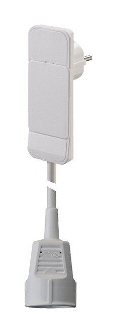 Bachmann 933.011 Smart Plug Schutzkontaktstecker, Auswurf durch Hebelmechanik, mit 3,0m H05VV-F 3G1,5, mit Schutzkontakt- Kupplung (mit Kinderschutz)