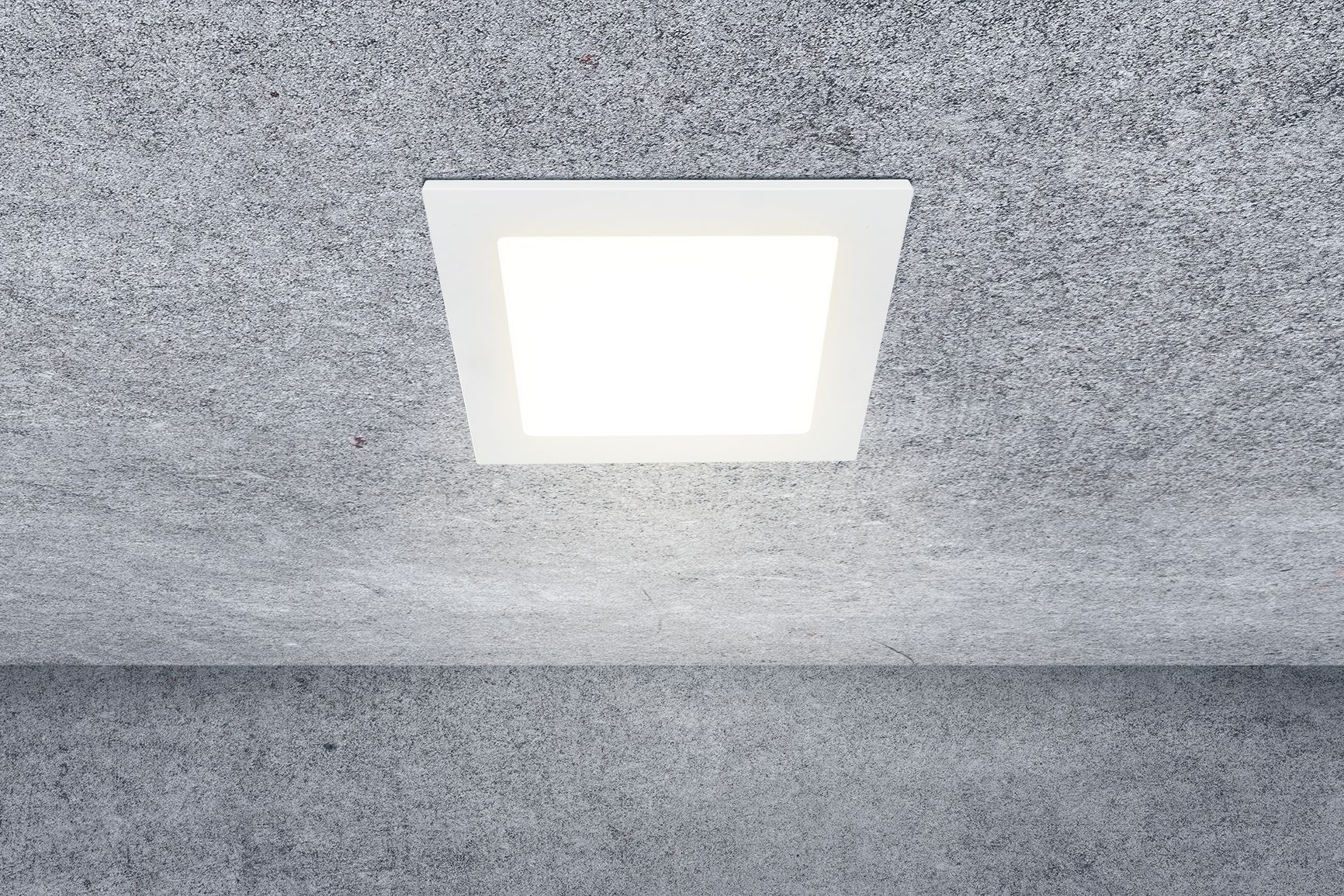 Heitronic 501381 LED Einbaudownlight LE MANS quadratisch, 12 W, 3000/4000/6000 K, 165x165x32 mm, IP44, dimmbar