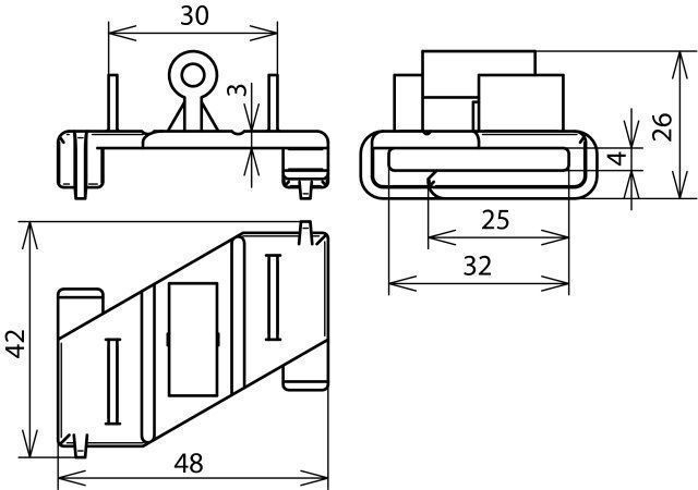 Dehn + Söhne 253 021 Flachleitungsadapter Typ FB + KF