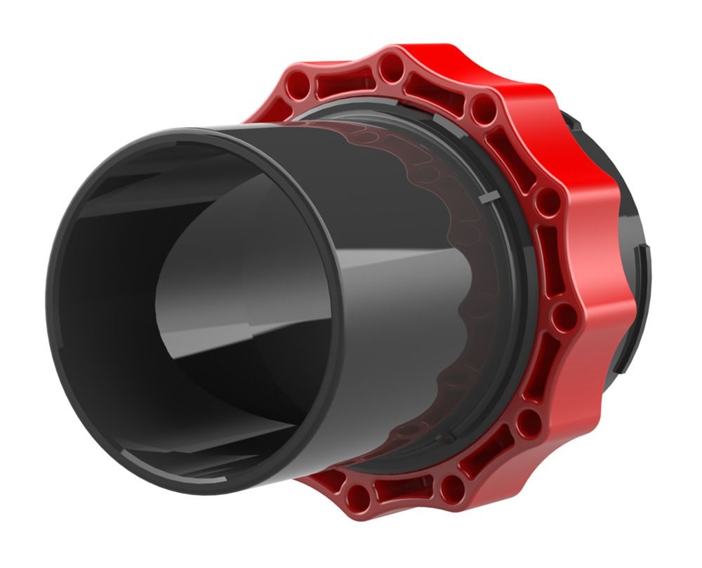 Hauff 2206040001 Systemdeckel mit Kaltschrumpftechnik für gewellte Kabelschutzrohre HSI90 D1x75 KS WR