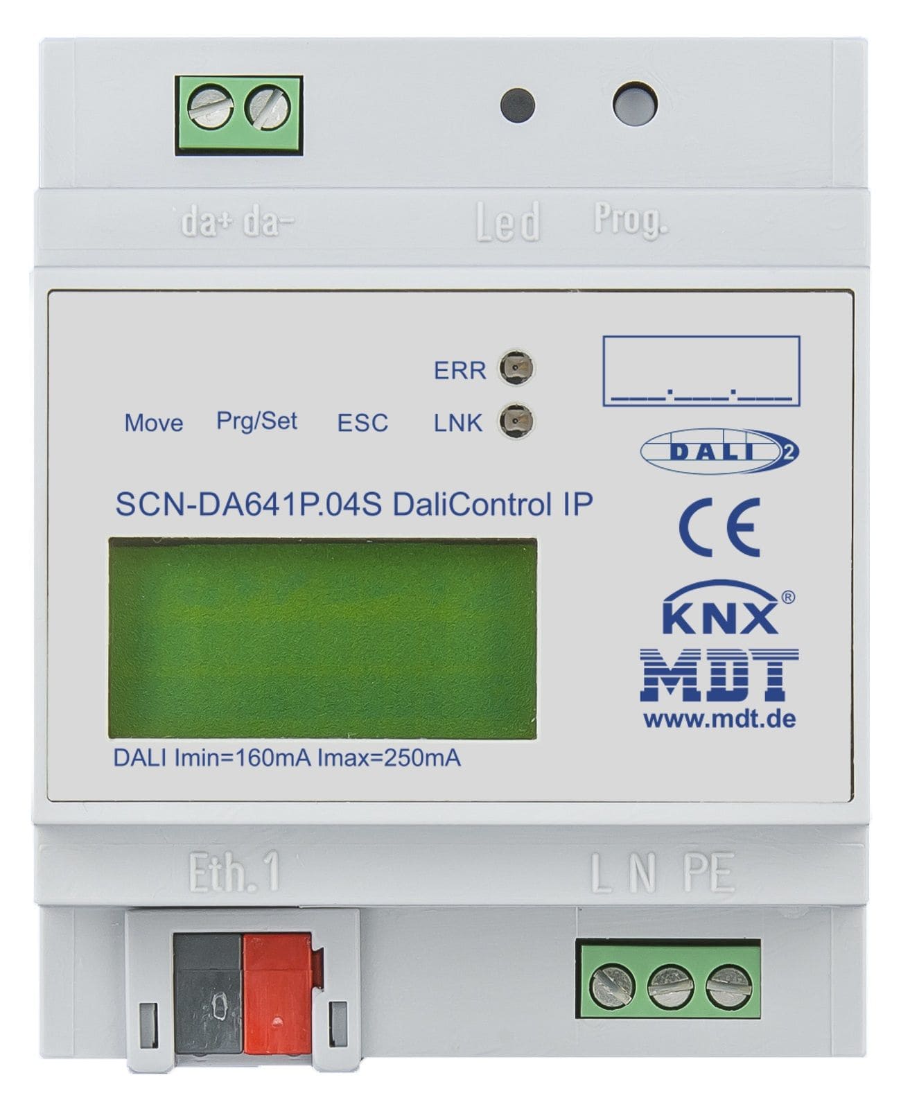 MDT SCN-DA641P.04S DaliControl IP Gateway PRO64 DALI-2, 4TE, REG