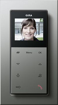 Gira 1239600 Wohnungsstation Video Aufputz Plus, System 55, Edelstahl(lackiert)