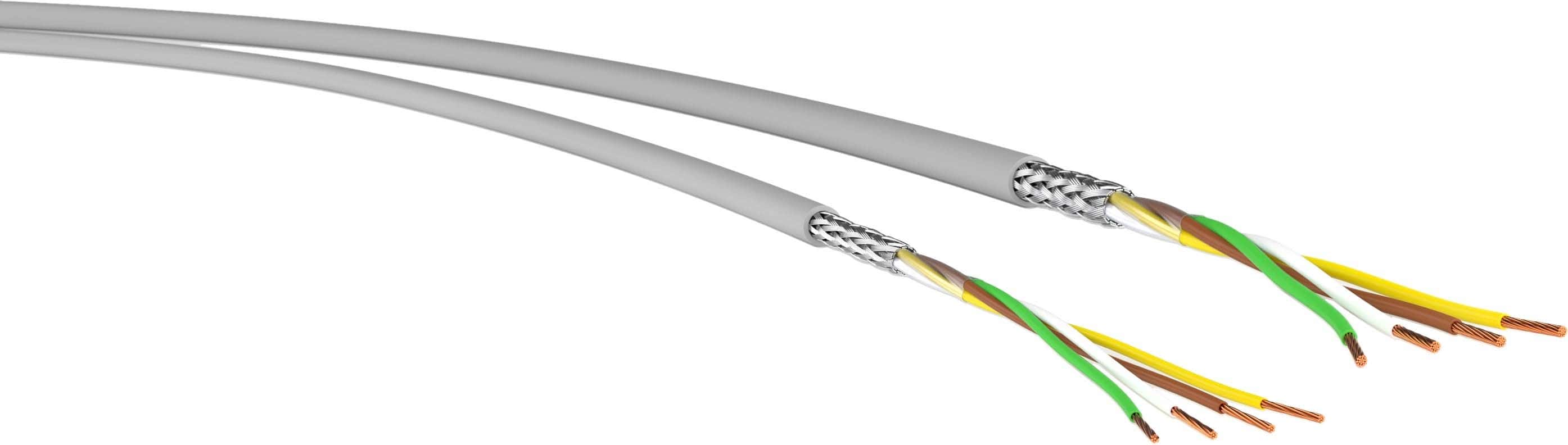 LIYCY-OB 10x0,34 Elektronik-Steuerleitung geschirmt, 0,34 mm², Schnittware, grau