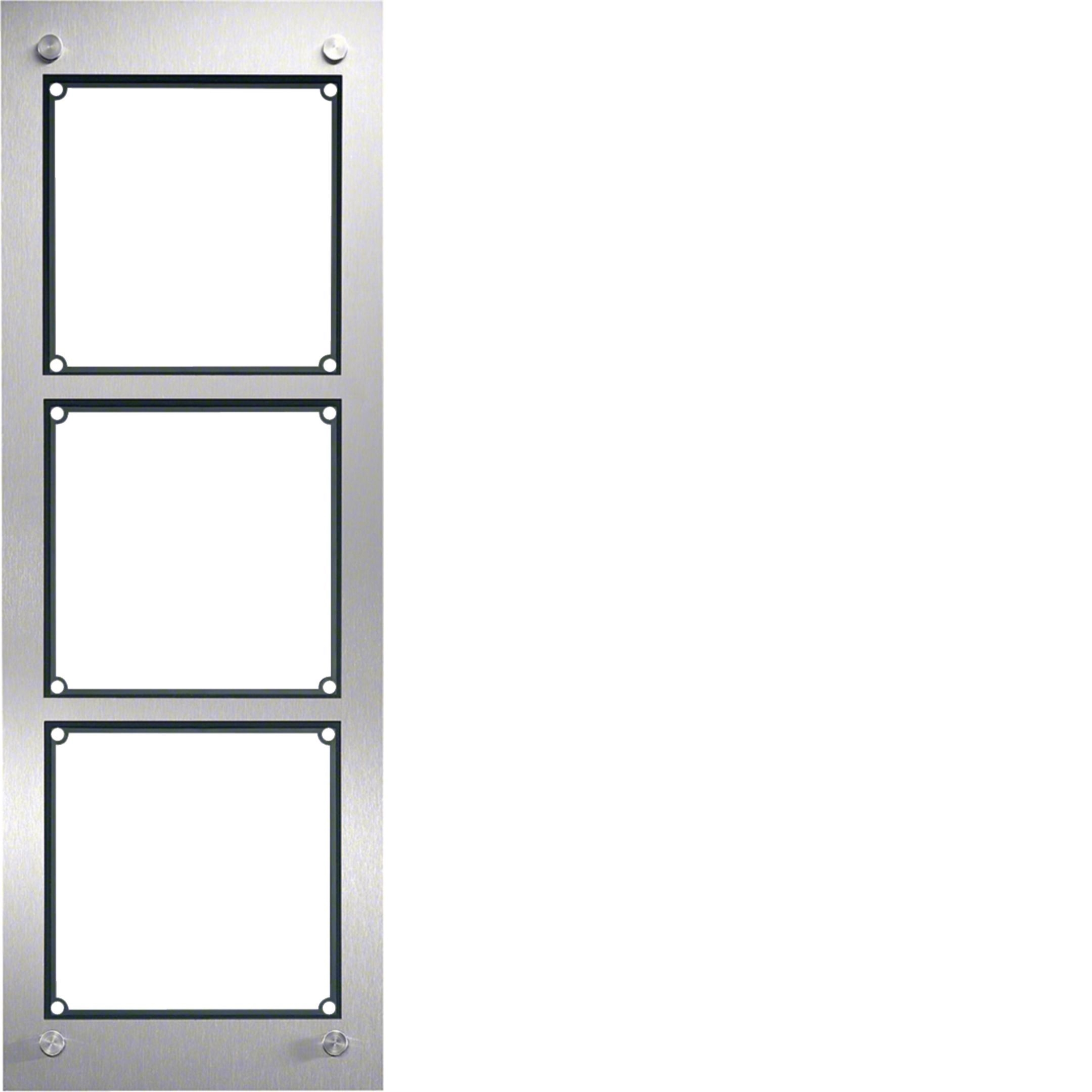 Elcom 4013181 FMU-3/1EM Rahmen 3/1 mit Gehäuse Unterputz, Edelstahl matt, MODESTA für Türsprachanlagen