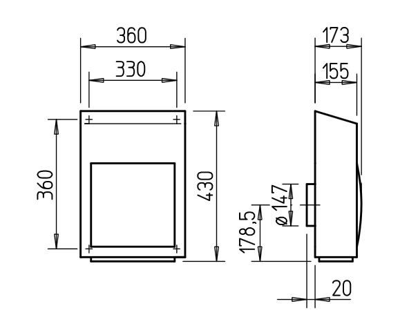 Helios MiniVent AV 150 Aussenwandventilator