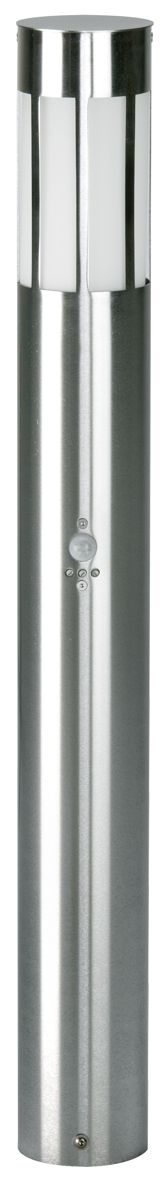 Albert 692011 Edelstahl-Pollerleuchte mit Bewegungsmelder, Höhe 0,9m, E27