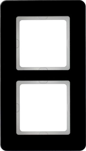 Berker 10126076 Rahmen 2-fach, Q.7, Glas schwarz