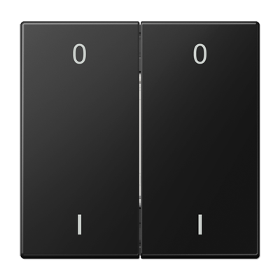 Jung ENOLS995-01SWM EnOcean Funk-Wandsender , 4-kanalig, Symbole 0 I, Serie LS, graphitschwarz matt