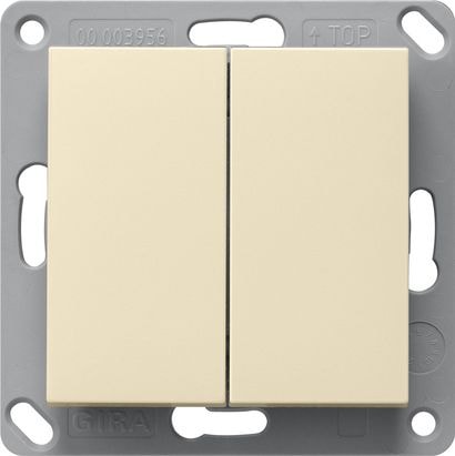 Gira 246201 Bluetooth Wandsender 2-fach, System 55, cremeweiß glänzend