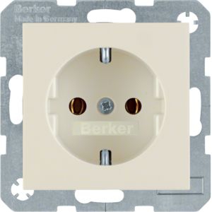 Berker 41438982 Schutzkontakt-Steckdose mit Schraub-Liftklemmen S.x/B.x weiß glänzend