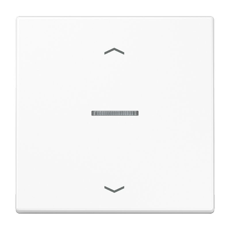 Jung LS101KO5PWW Wippe mit Lichtleiter, mit Pfeilsymbolen für Taster 1-fach, Duroplast, F10, Serie LS, alpinweiß