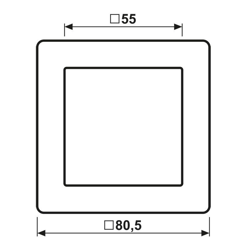 Jung AS581GLBL Rahmen 1fach für Abdeckungen mit Glasscheibe, AS 500, Thermoplast, blau, senkrechte und waagerechte Montage