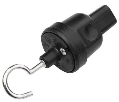 Scharnberger + Hasenbein 57981 Konturenendstück mit Haken für Flachkabel H05RNH2-F, schwarz