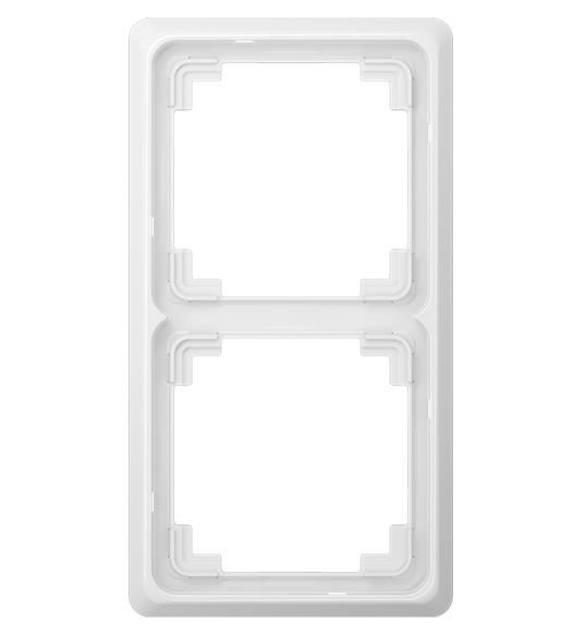 Jung CDP582WW Rahmen 2-fach, senkrechte und waagerechte Montage, Duroplast, CD PLUS, alpinweiß