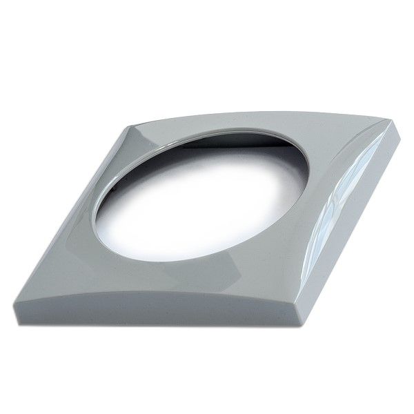 Berker 918272597 Rahmen 1-fach mit Aufdruck "IP44", Integro Flow, grau glänzend