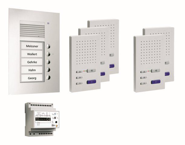 TCS PPUF05-EN/02 Sprechanlagen-Set Unterputz für 5 WE