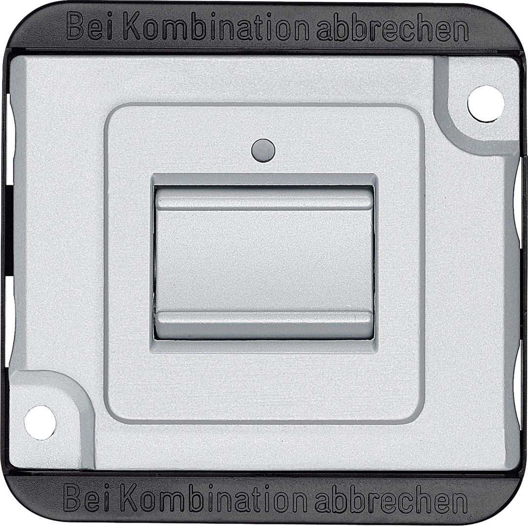 Merten MEG3106-7060 Aus/Wechsel-Kontrollschalter-Einsatz, 1-polig, 10 AX, AC 250 V, PANZER, mattsilber