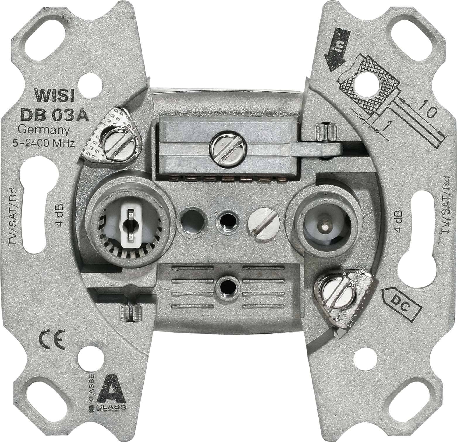 WISI DB 03 A Antennen- Breitbandeinzeldose, 2-Anschlüsse