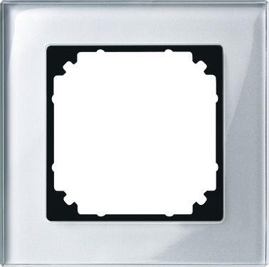 Merten 489160 Echtglasrahmen 1-fach, M-PLAN, Diamantsilber