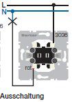 Berker 303650 Wechselschalter für Hohlwandmontage, Modul-Einsätze