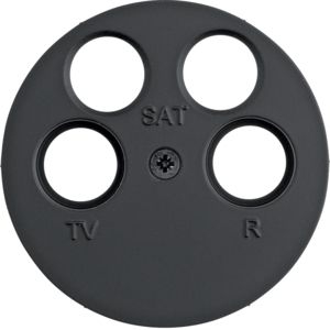 Berker MAN0102317 Z-Stk. Ant.Do 4-Loch, Serie 1930, softtouch, schwarz