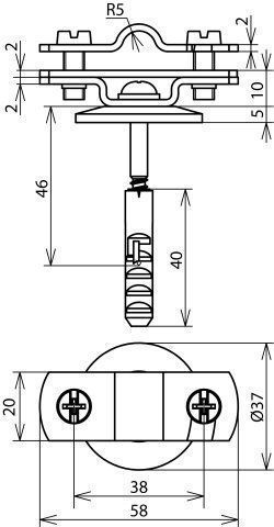 Dehn + Söhne 286 819 Leitungshalter DEHNhold flache Bauform