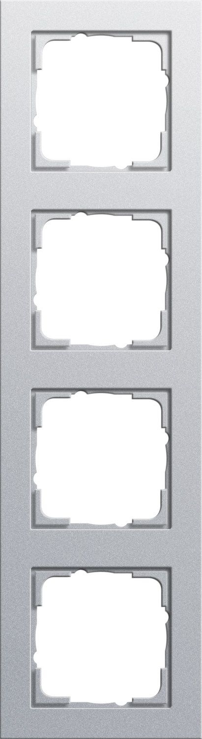 Gira 021425 Abdeckrahmen 4-fach. Gira E2, Farbe alu
