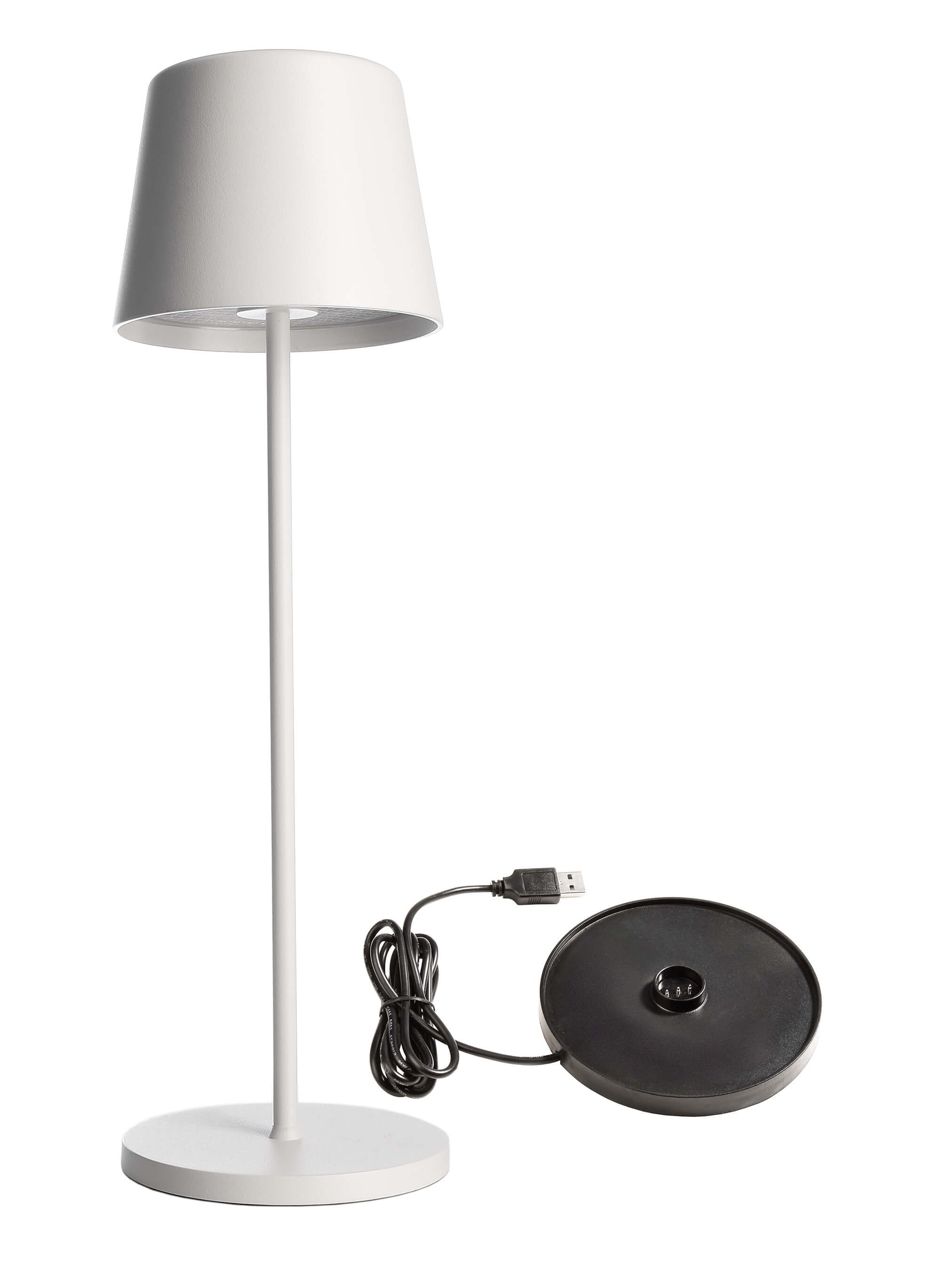 Deko-Light 620199 Akkuleuchte, Set Canis + Ladesockel, 3.7 V/DC, IP 65, verkehrsweiß