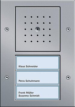 Gira 126165 Türstation 3-fach Unterputz, Gira TX_44, (WG UP) Farbe alu