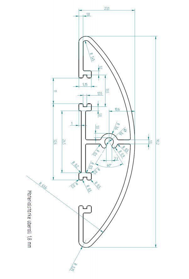 Bachmann 930.028 Bodenkanal Easy-Bridge, Aluminium, 1.000mm, für glatte Böden