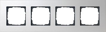 Gira 021417 Abdeckrahmen 4-fach, Gira Esprit, aluminium