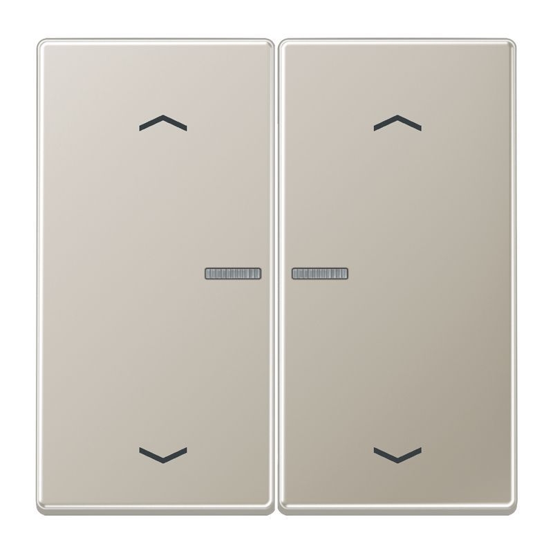 Jung ES102KO5P Wippe mit Lichtleiter, mit Pfeilsymbolen für Taster 2-fach, F10, Serie LS, Edelstahl