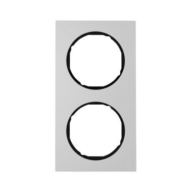 Berker 10122284 Rahmen 2-fach, R.3, Alu/schwarz