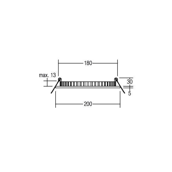 Brumberg 12217073 LED-Einbaupanel, rund, starr, 24 V DC, Ø 200 mm, 16 W, 120°, 3000 K, weiß