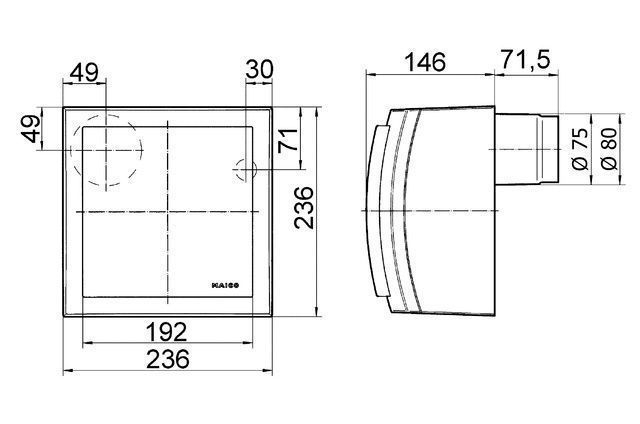 Maico ER-AP100F Aufputzlüfter mit Lichtsteuerung