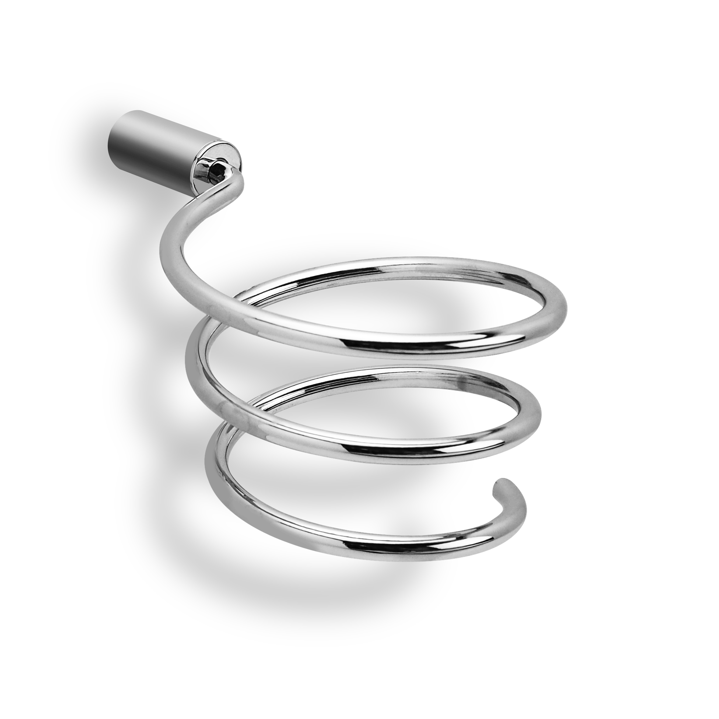 qles FBGD0110 Föhnhalter-Spirale Direktanschluss, für Merten D-Life/System-M, Chrom