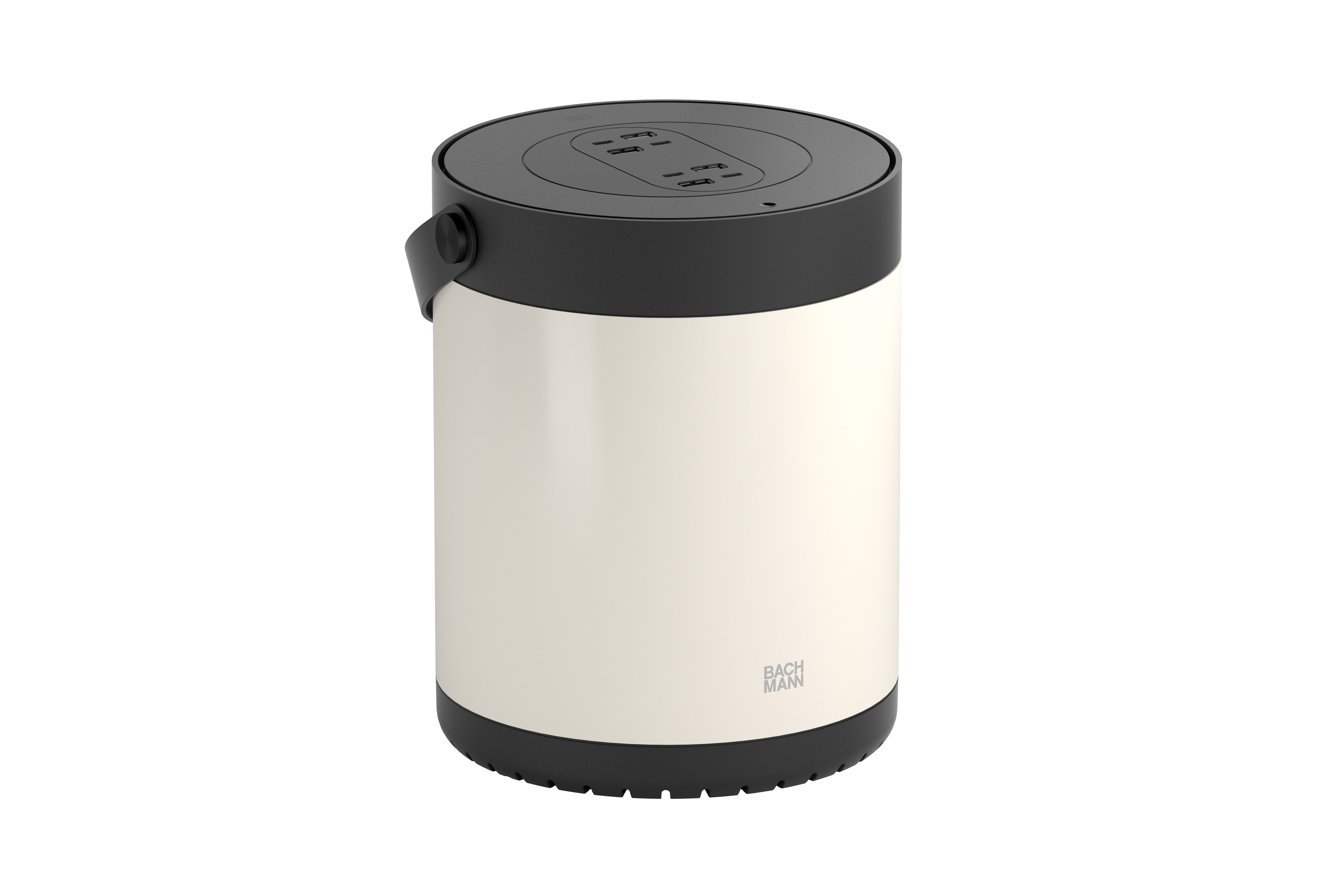 Bachmann BM0011025 XXL-Energiespeicher USB MOV:E, 220 W, 230 Wh, 4x USB A/C, mit Adapter für Sicherheitsschloss, weiß/schwarz