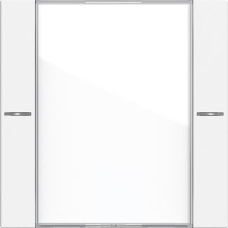 Gira 577127 Wippenset 1-fach Beschriftungsfeld Tastsensor 4.55, Klar/Reinweiß matt