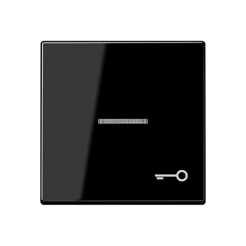 Jung A590KO5TSW Wippe mit Lichtleiter, Symbol Tür, Duroplast, Serie A, schwarz