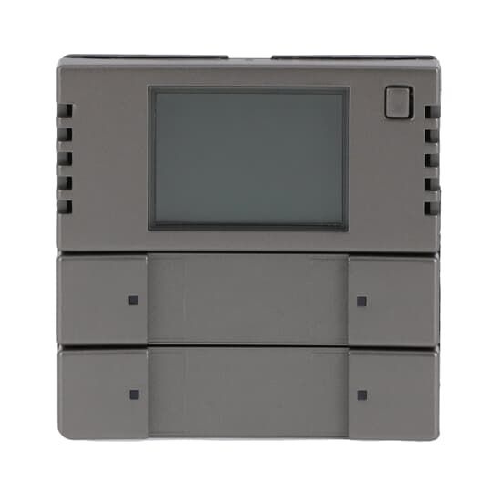 Busch-Jaeger 6128/28-866 Bedienelement 2/4-fach, Raumklima, mit Raumtemperaturregler, Multifunktion/Farbkonzept, edelstahl matt, pur edelstahl, KNX