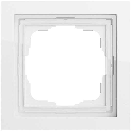 Gira 0211705 Abdeckrahmen 1-fach für flachen Einbau, Gira F200, reinweiß glänzend