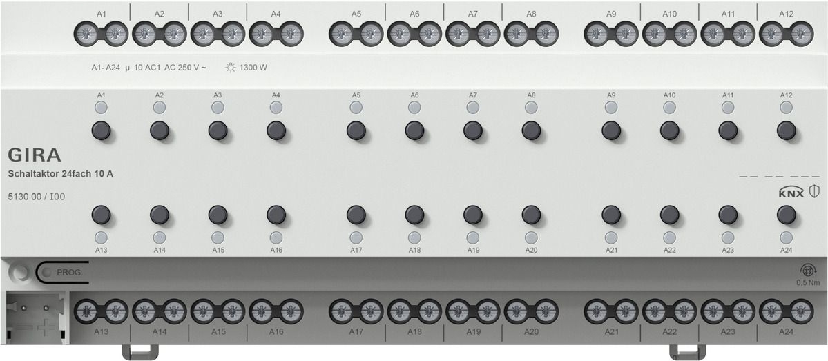 Gira 513000 Schaltaktor 24-fach 10 A für KNX